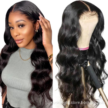 Wholesale 180 Density HD lace front wig body wave 100 Brazilian Virgin Hair closure human hair wigs for black women